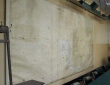 One of the maps in the map room