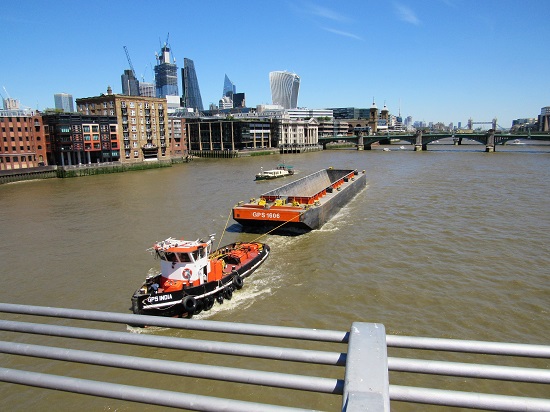 A barge on the River Thames